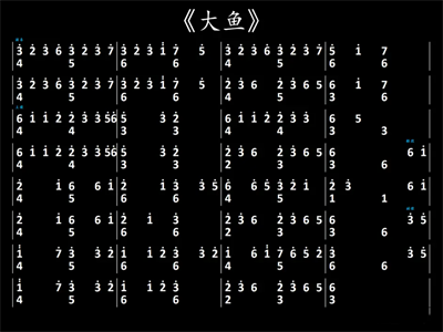 光遇钢琴大鱼简谱介绍