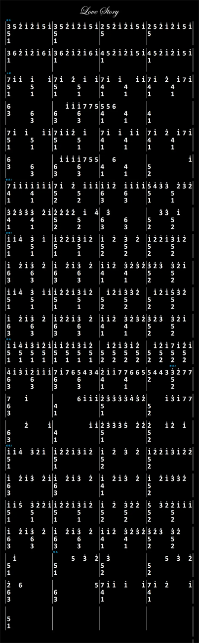 光遇吉他LoveStory简谱介绍