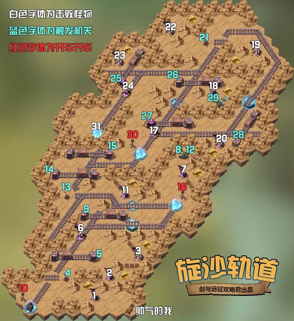 剑与远征旋沙轨道攻略路线图