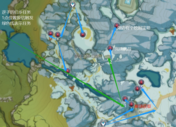 原神雪山玉髓详细收集路线图攻略大全